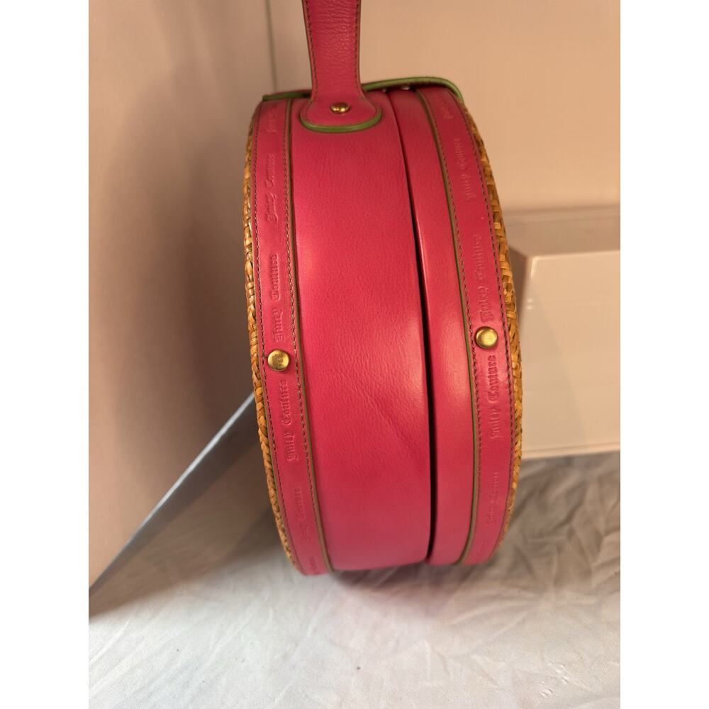 Vintage Juicy Couture Handbag Woven Straw Wicker Style Purse Pink 90s Y2k RARE! - Picture 3 of 16